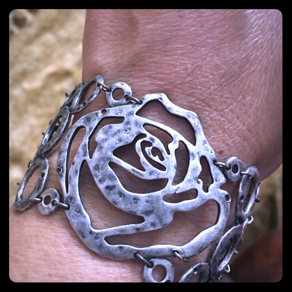 Statement silver bracelet