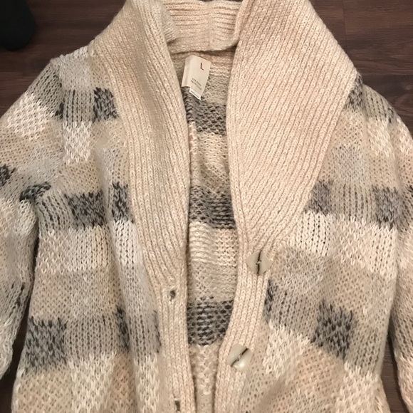 ANTHROPOLOGIE Long Cotton Wool Cardigan - Picture 2 of 3