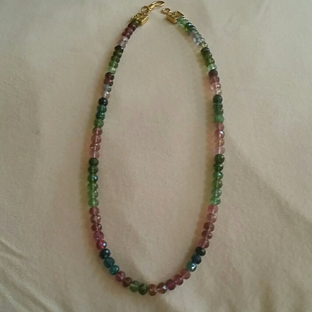Multicolor tourmaline necklace