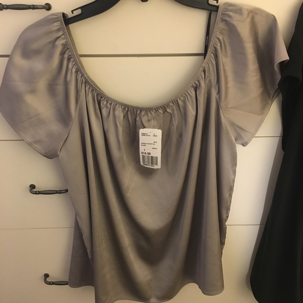Satin off the shoulder top