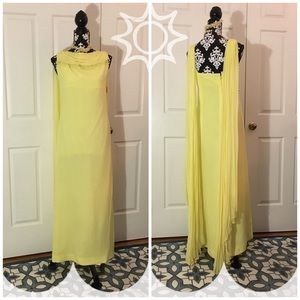 Vintage Sunshine Yellow floor length gown
