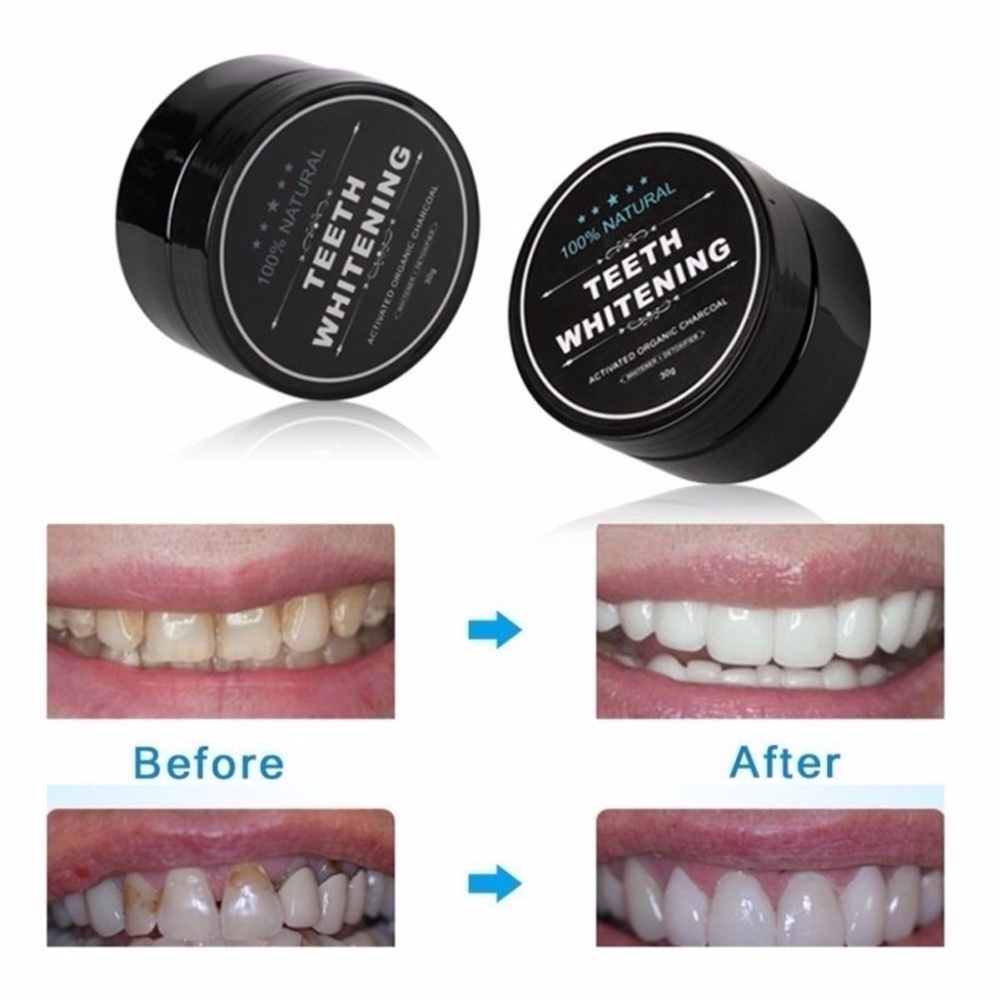 2 ORGANIC COCONUT TEETH WHITENING POWDER