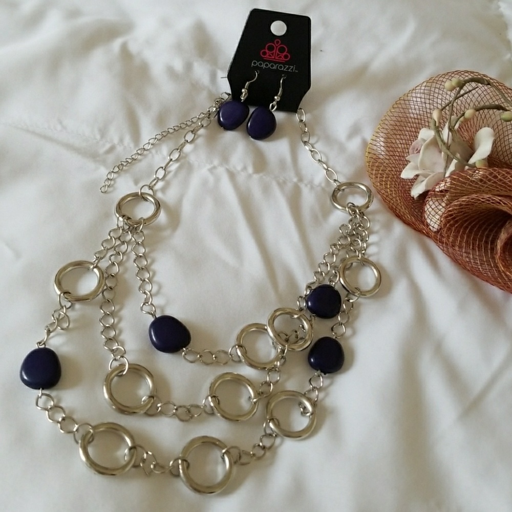 Matching necklace and earrings