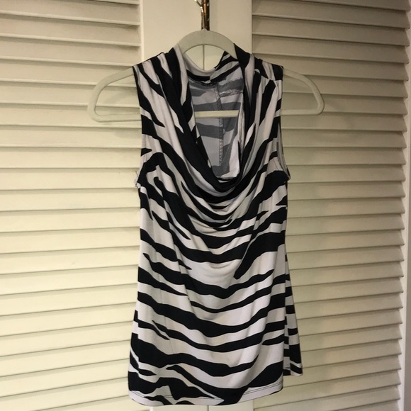Zebra print tank (says XS but fits like small) - Picture 1 of 4