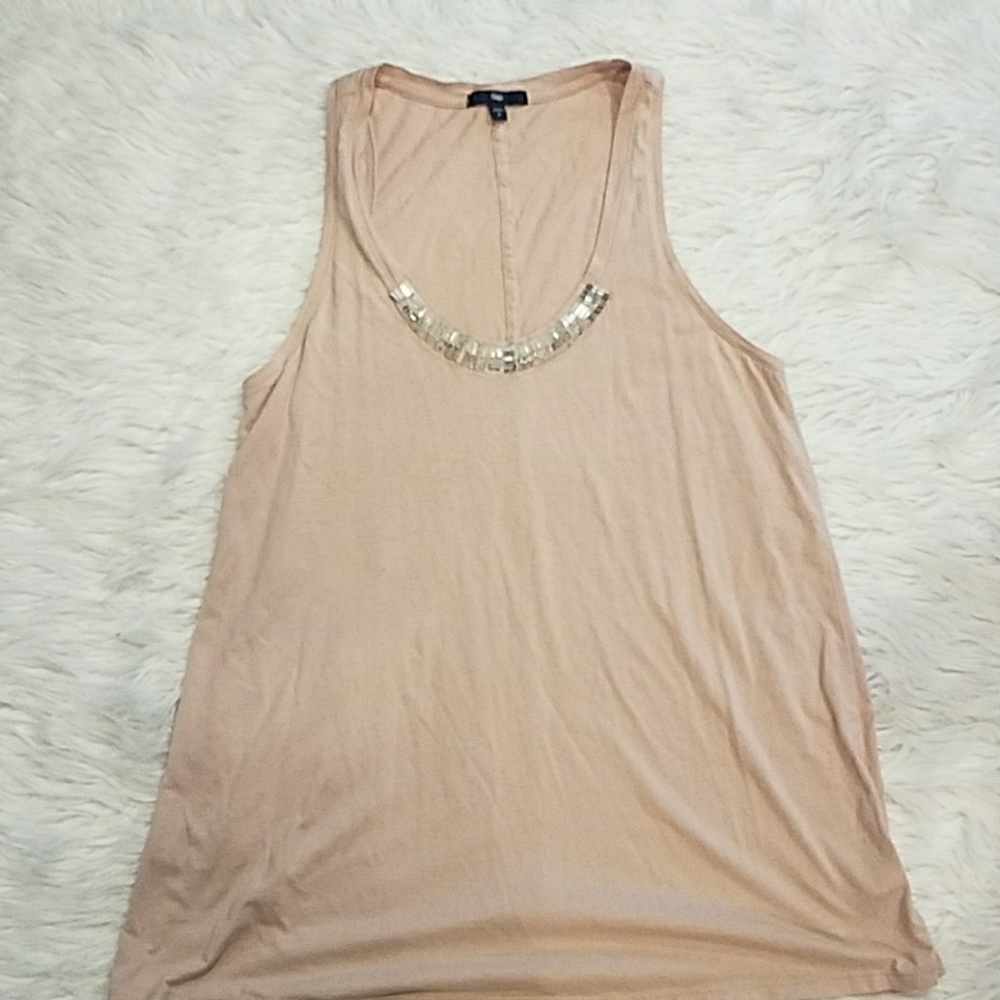 Gap tank top with beaded detail
