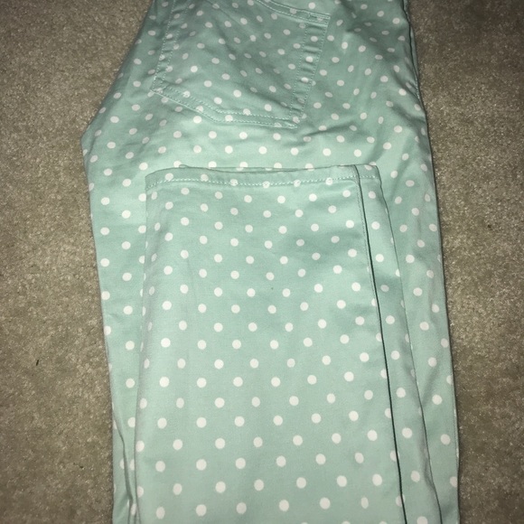 Polka dot mint capris - Picture 2 of 3