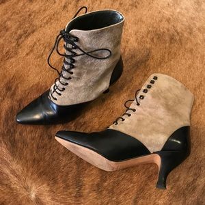 Suede Kitten Heel Booties