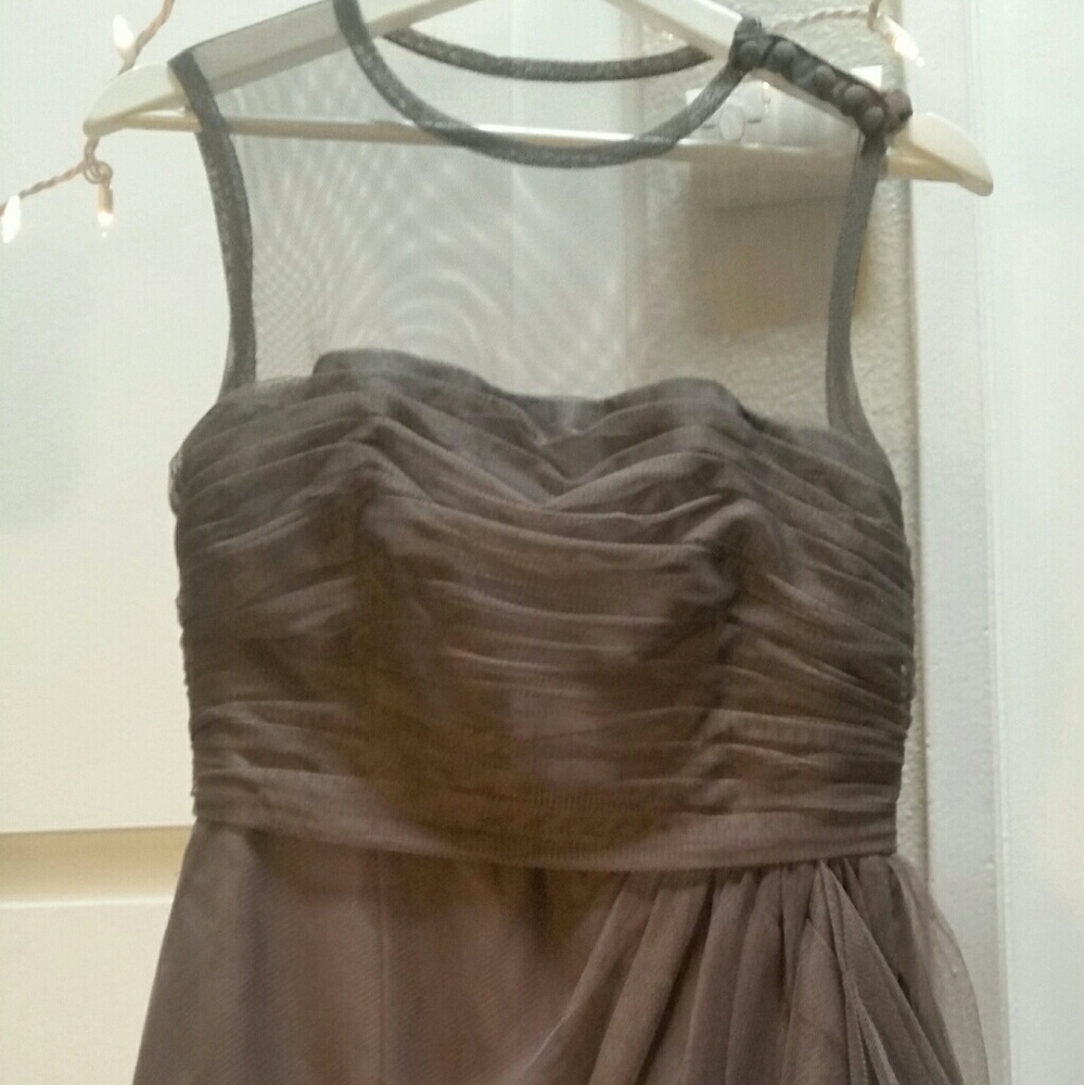 White by Vera Wang -gray dress
