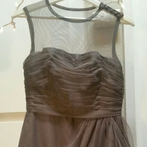 White by Vera Wang -gray dress