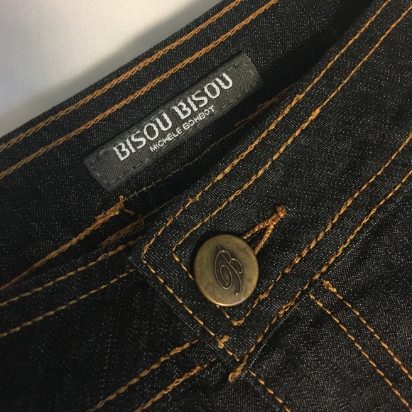 Bisou Bisou Michele Bohbot jeans Capris dark blue - Picture 3 of 6