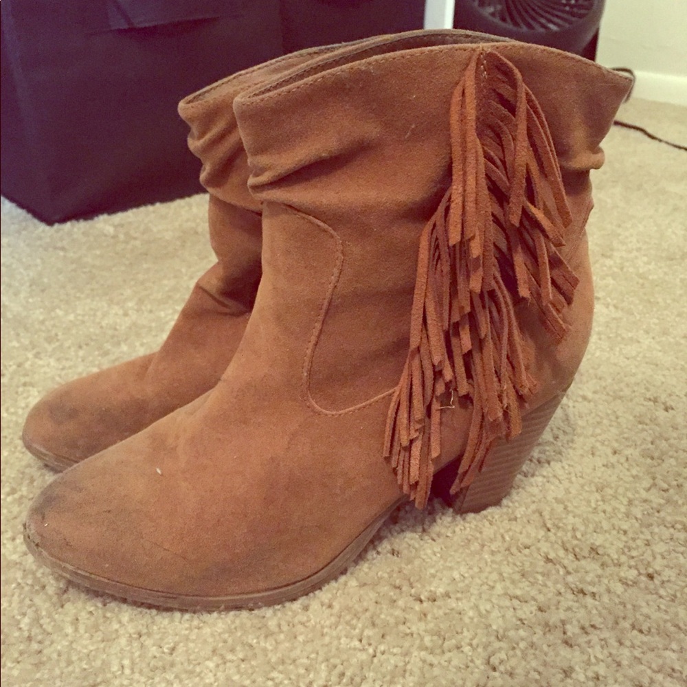 Fringe booties