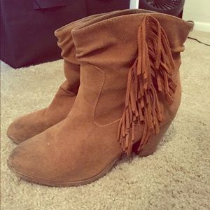 Fringe booties