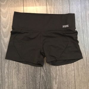 Black yoga shorts pink