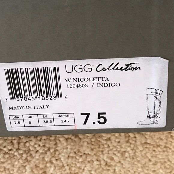 UGG NICOLETTA LUXURY RIDING BOOTS SPECIAL EDITION SOLD OUT LAMBSKIN SZ: 7 1/2-38 - Picture 8 of 8