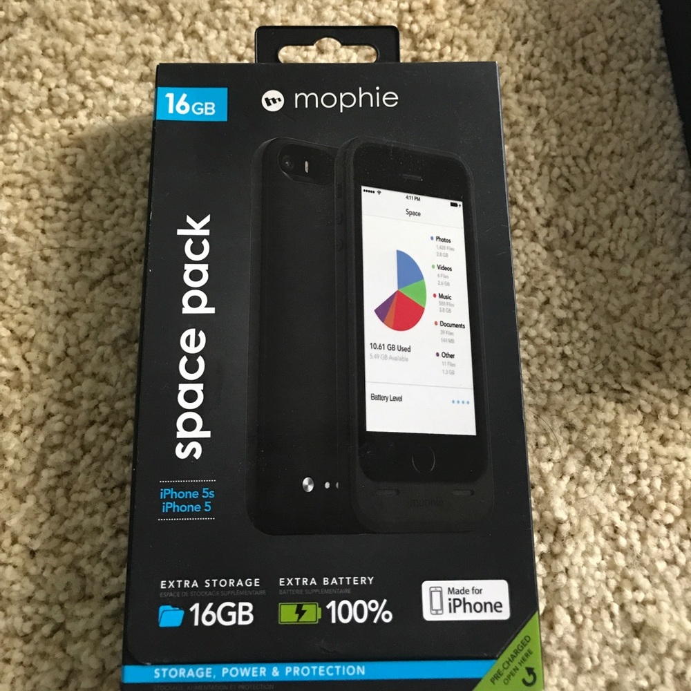 iPhone 5/5s Mophie Battery and Storage case