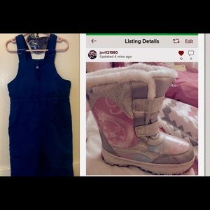 Frozen Snow ❄️ Boots and snow suit❄️❄️❄️