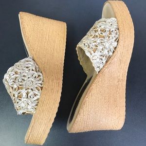 Sbicca silver wedges