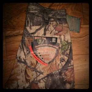 Wood n trail fleece lined camo pants