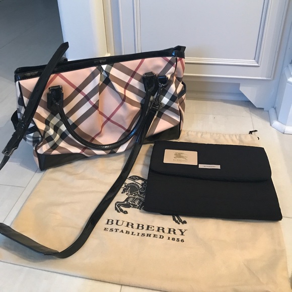 used burberry diaper bag