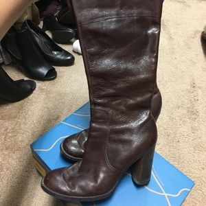 Nine West brown leather boots