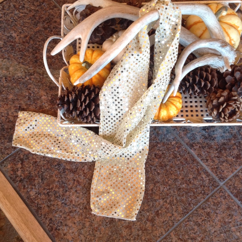Gold sequin scarf