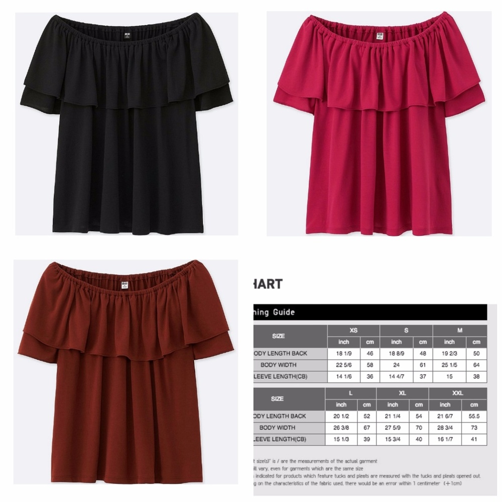 NWT Buy1 Get 3 Styles   RUFFLE OFF SHOULDER