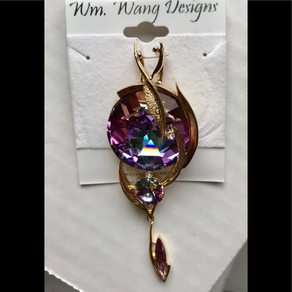 William Wang designer Swarovski Violet Pendant