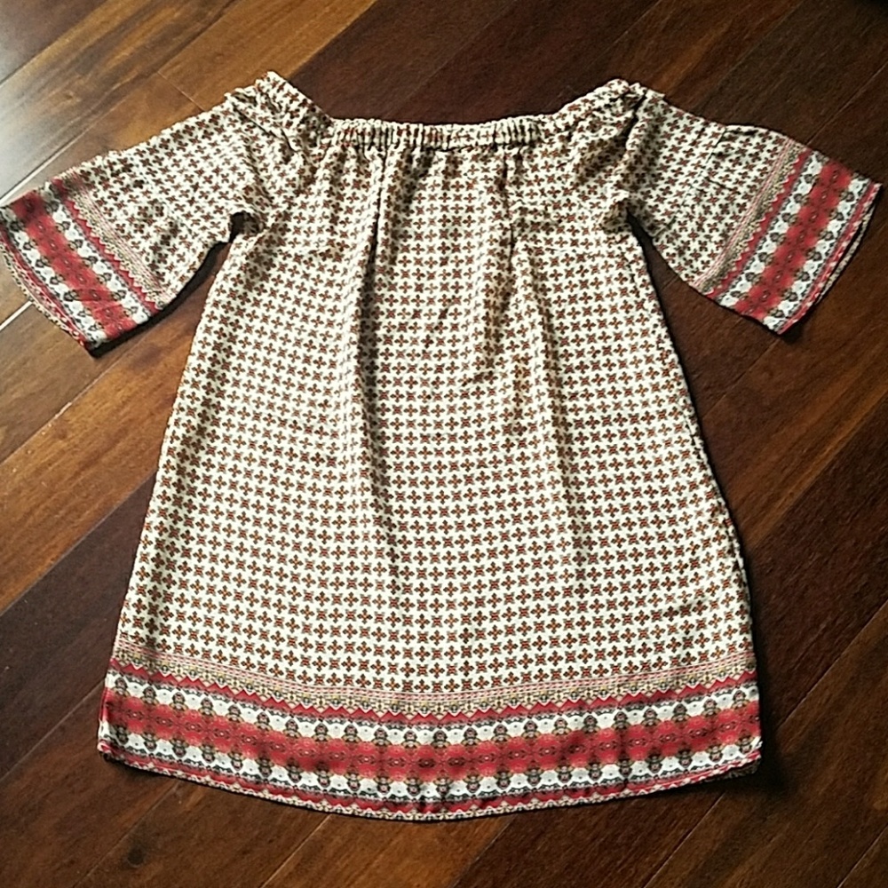Boho Carolina Belle Montreal Peasant printed dress