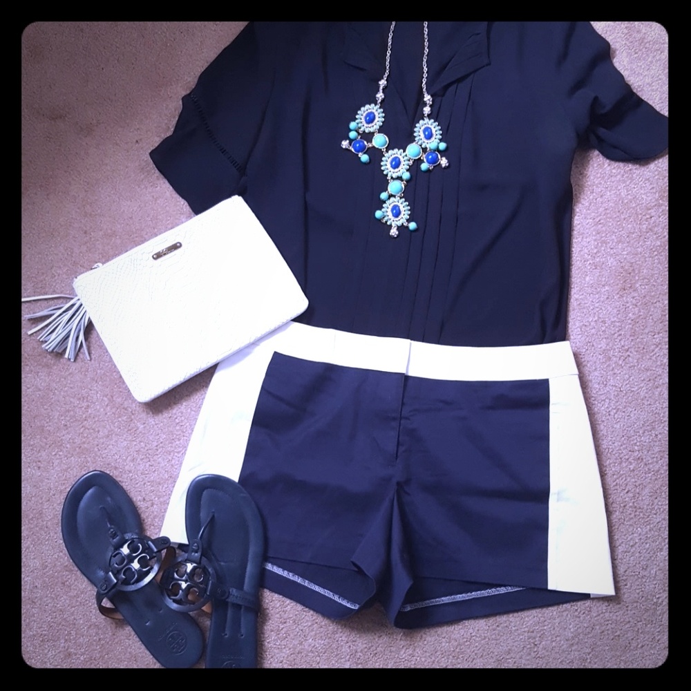 J.Crew Navy & White Stretch shorts
