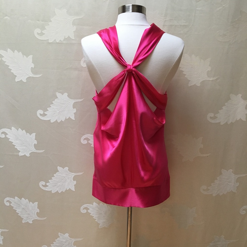 Emilio Pucci Pink Silk Twist Back Top