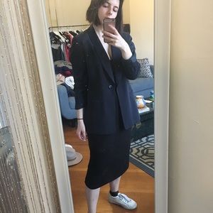 Oversized navy blazer