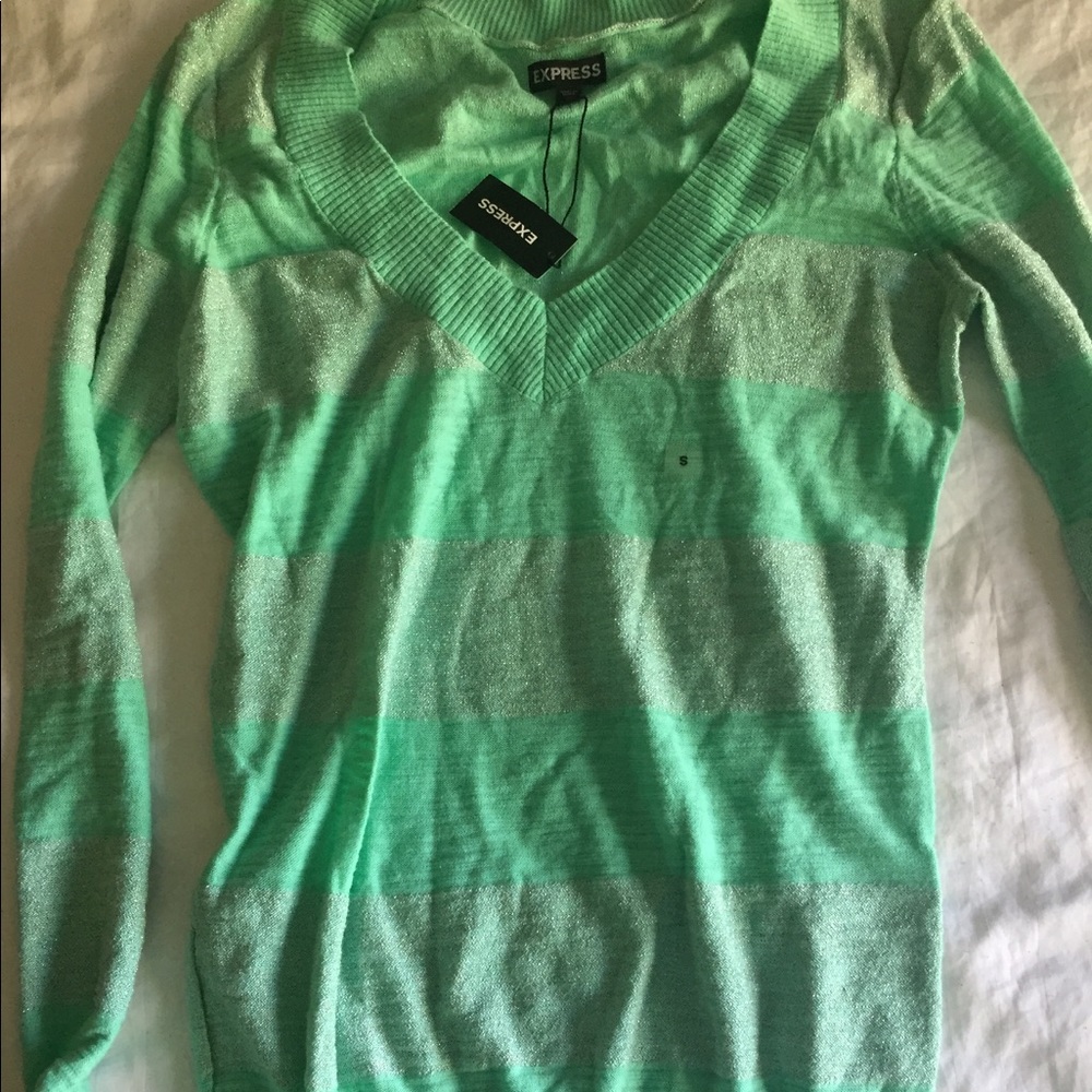 Brand new mint green Express sweater size small