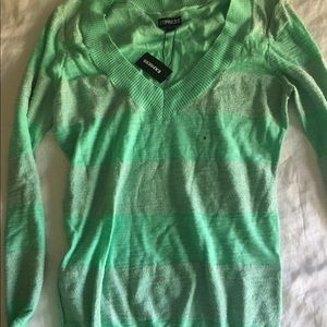 Brand new mint green Express sweater size small