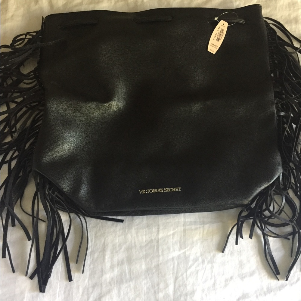 Victoria's Secret Black Fringe backpack, brand new