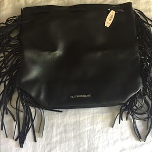 Victoria's Secret Black Fringe backpack, brand new