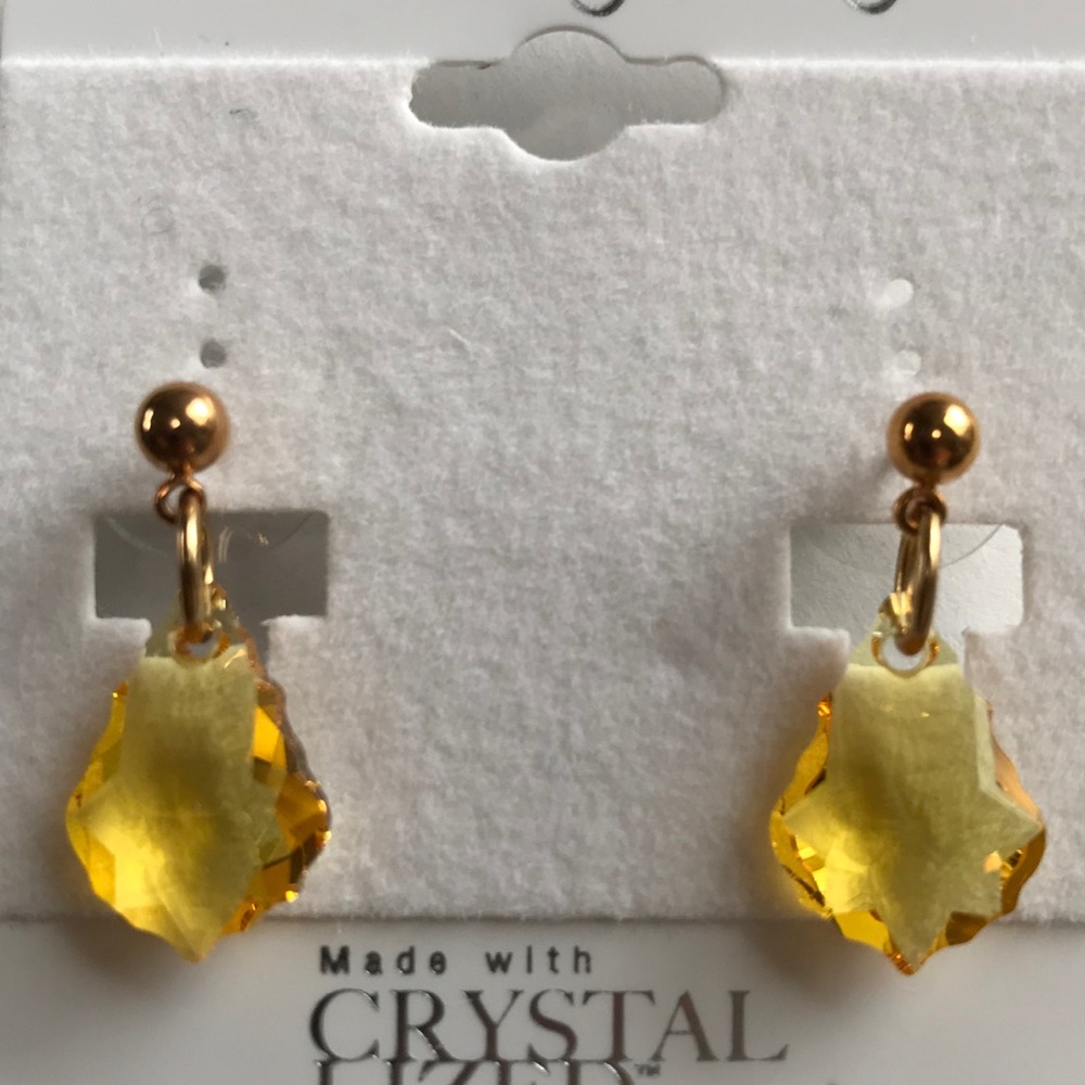 William Wang  goldtone Arrowhead Swarovski Earring