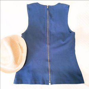 JCrew sleeveless sweater zipper back v neck top