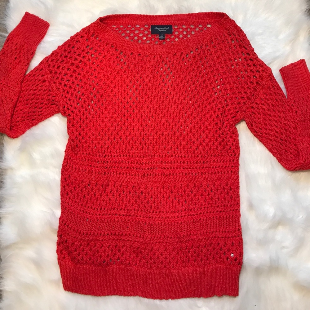 American eagle red sweater
