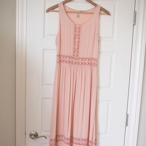 Blush maxi dress