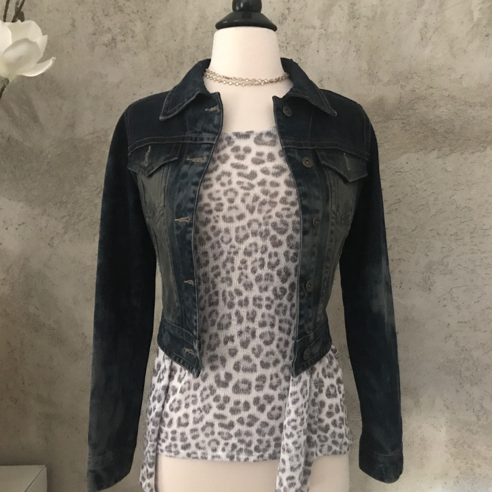 Denim crop jacket
