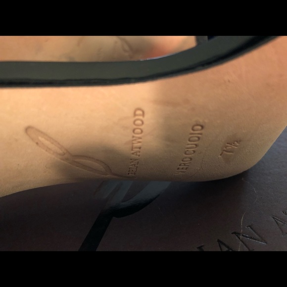 Brian Atwood Leigha Tstrap Stilletto 7.5,  Black - Picture 5 of 7