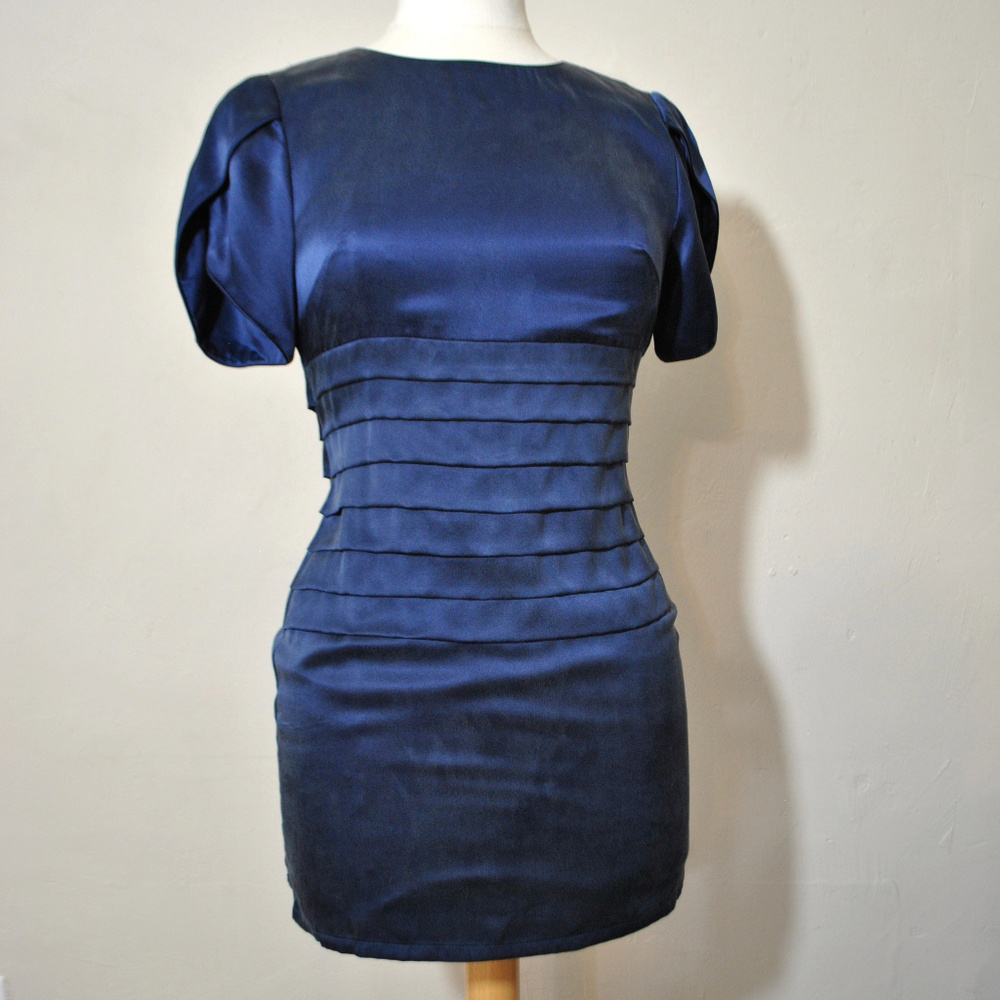 OPENING CEREMONY Navy Blue Silk Mini Dress XS