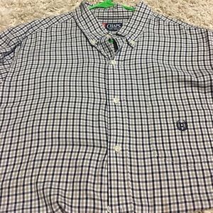 Chaps plaid button down shirt