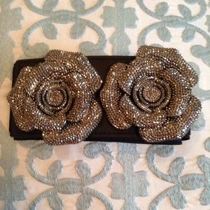 Beautiful black flowered belt