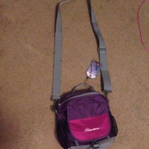 Purple outdoor cross body