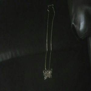 Gold butterfly necklace