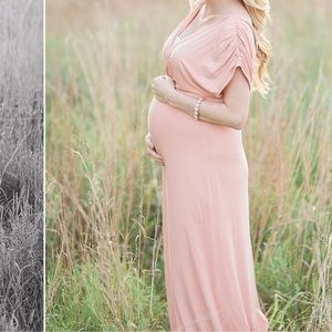 Peach maternity dress