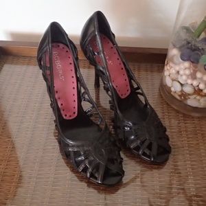BCBGirls Black Leather Heels