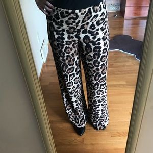 Cheetah print boho chic palazzo pants