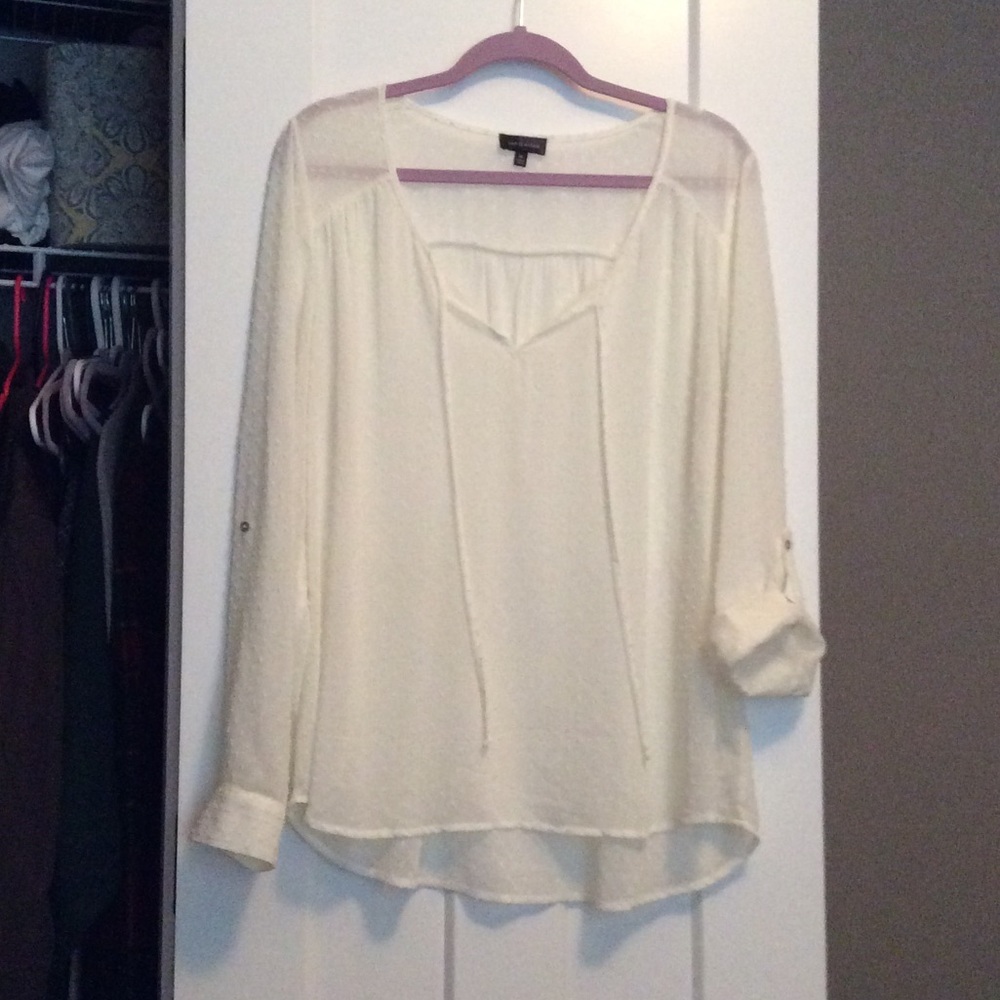 The Limited Cream Textured Blouse -XL